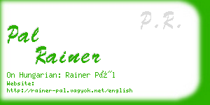 pal rainer business card
